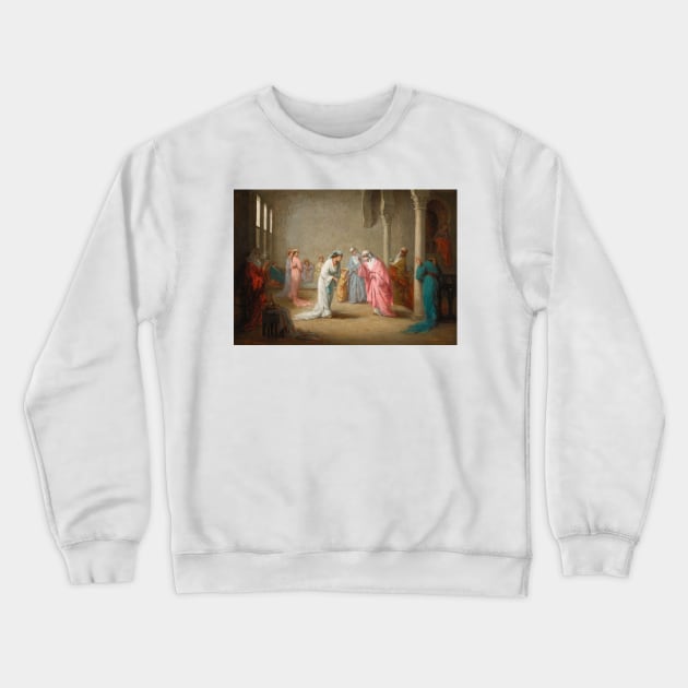 A Visit, A Harem Interior by Henriette Browne Crewneck Sweatshirt by Classic Art Stall